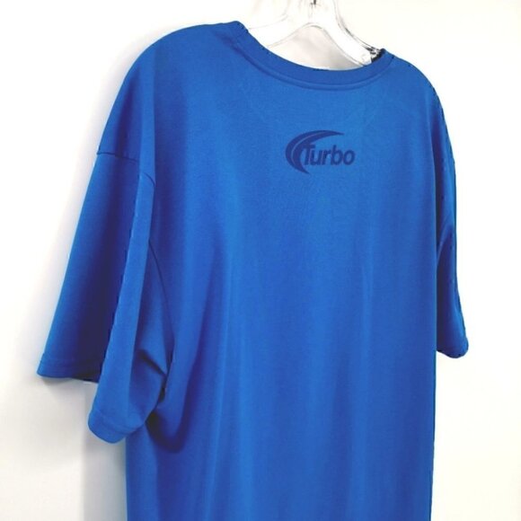 Turbo Bowling Driven2Bowl Men's XL Blue Tee Shirt - Picture 9 of 11